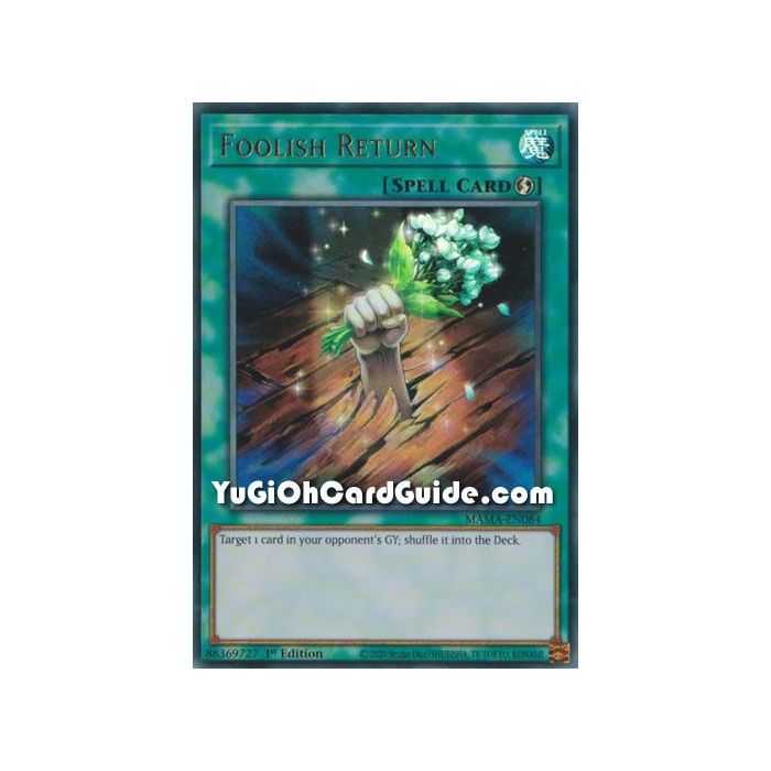 Foolish Return (Ultra Rare) – Magnificent Mavens | Carta YUGIOH en México