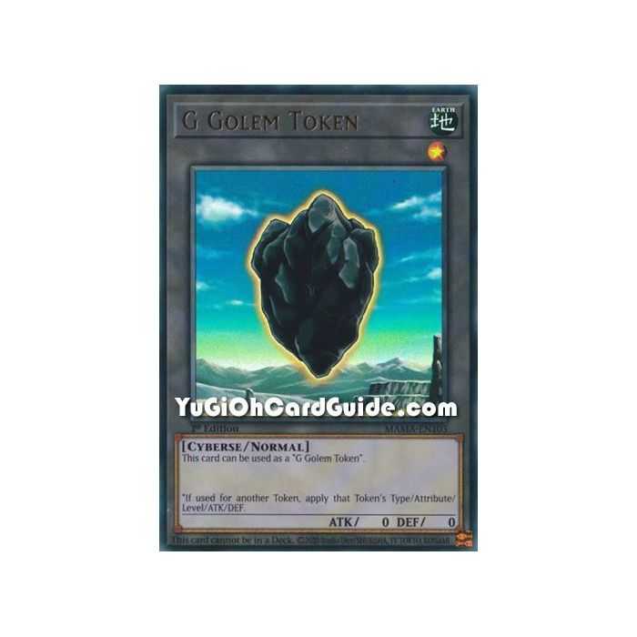 G Golem Token (Ultra Rare) – Magnificent Mavens | Carta YUGIOH en México