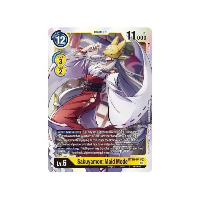 Sakuyamon: Maid Mode (Super Rare) – BT10 Xros Encounter | Carta DIGIMON en México