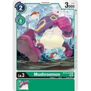 Mushroomon (Common) – BT10 Xros Encounter | Carta DIGIMON en México