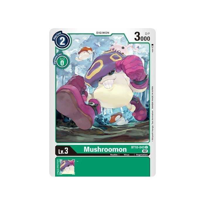 Mushroomon (Common) – BT10 Xros Encounter | Carta DIGIMON en México