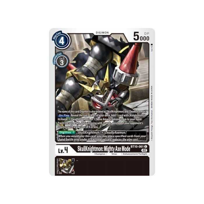 SkullKnightmon: Mighty Axe Mode (Common) – BT10 Xros Encounter | Carta DIGIMON en México