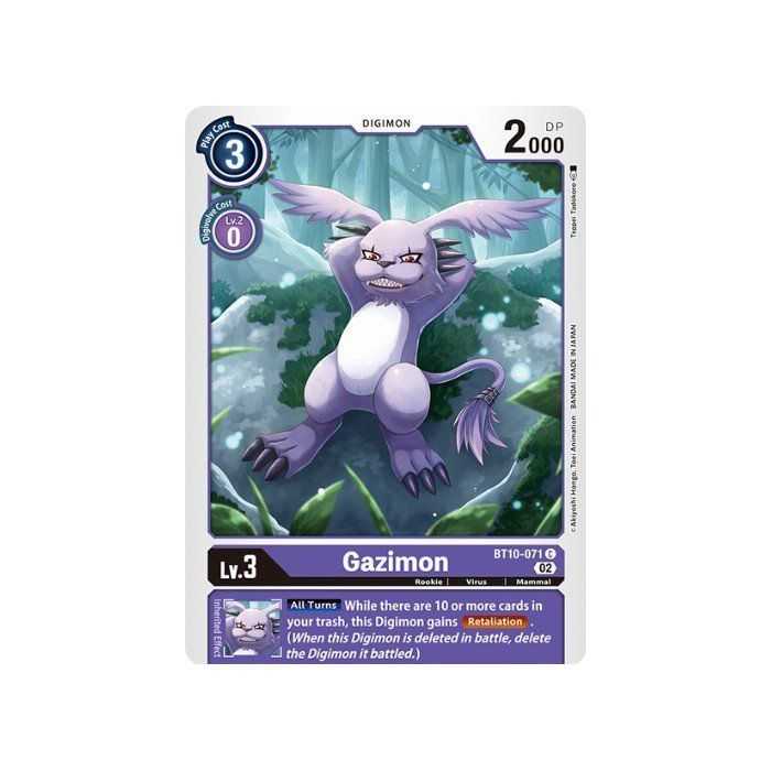 Gazimon (Common) – BT10 Xros Encounter | Carta DIGIMON en México