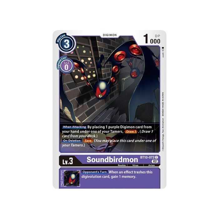 Soundbirdmon (Common) – BT10 Xros Encounter | Carta DIGIMON en México
