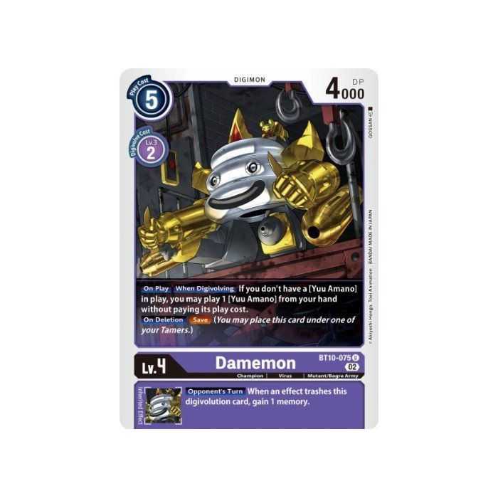 Damemon (Uncommon) – BT10 Xros Encounter | Carta DIGIMON en México