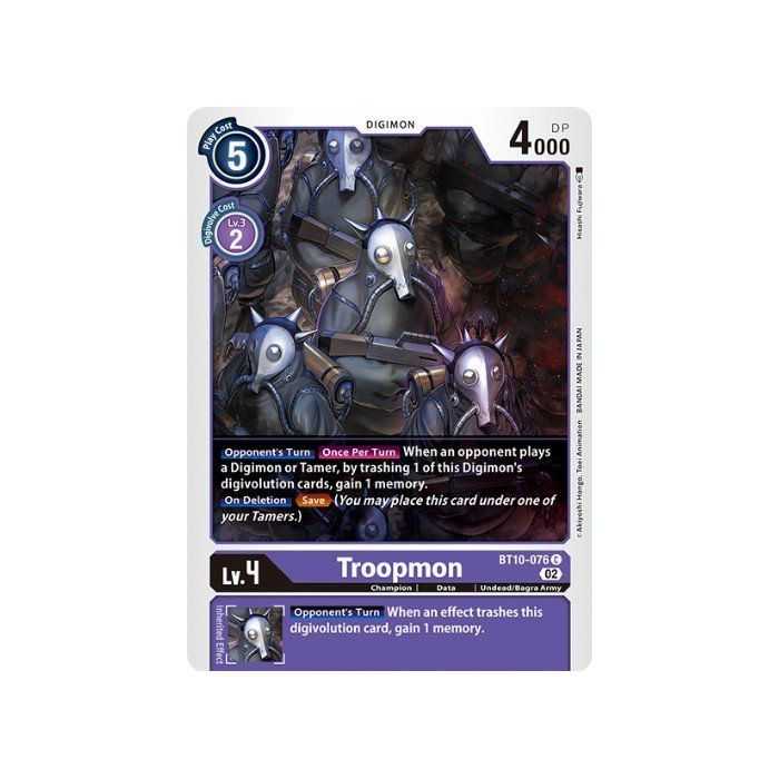 Troopmon (Common) – BT10 Xros Encounter | Carta DIGIMON en México