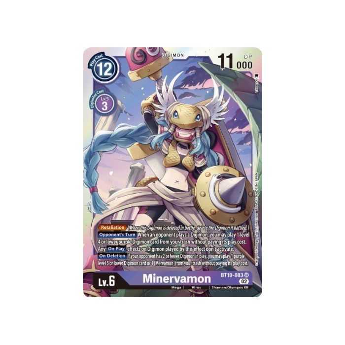 Minervamon (Super Rare) – BT10 Xros Encounter | Carta DIGIMON en México