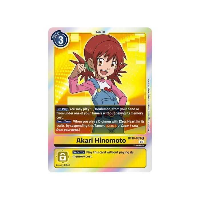 Akari Hinomoto (Rare) – BT10 Xros Encounter | Carta DIGIMON en México