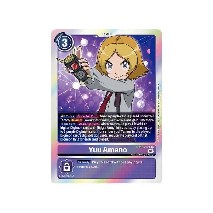 Yuu Amano (Rare) – BT10 Xros Encounter | Carta DIGIMON en México