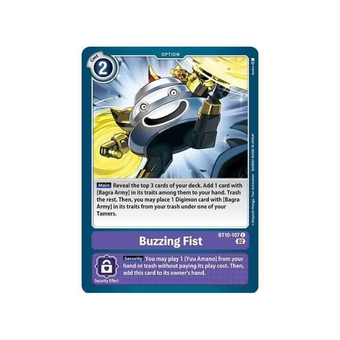 Buzzing Fist (Common) – BT10 Xros Encounter | Carta DIGIMON en México