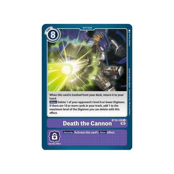 Death the Cannon (Uncommon) – BT10 Xros Encounter | Carta DIGIMON en México