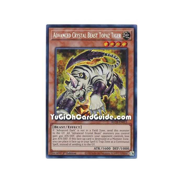 Advanced Crystal Beast Topaz Tiger (Secret Rare) – Battles of Legend Crystal Revenge | Carta YUGIOH en México
