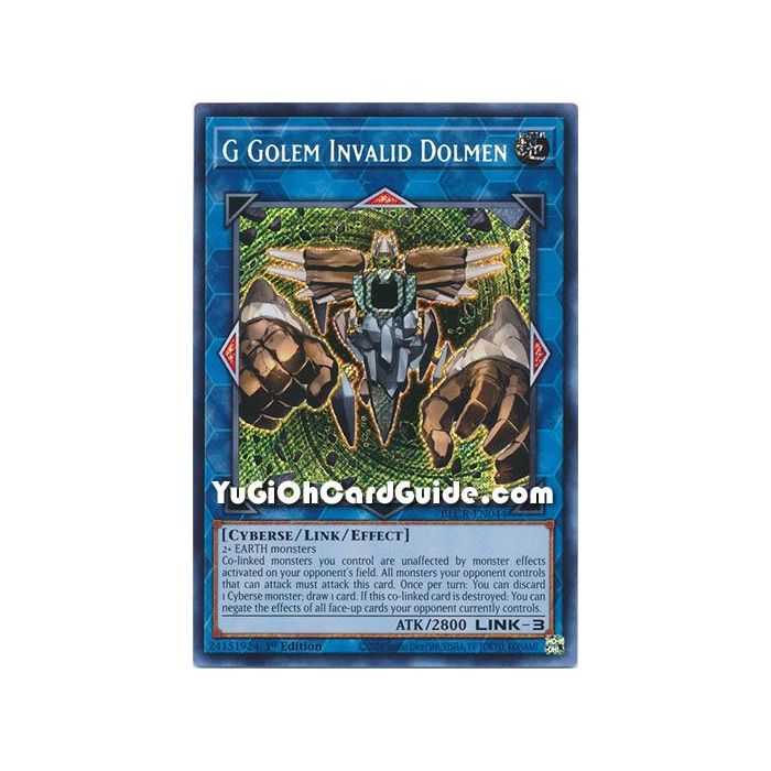 G Golem Invalid Dolmen (Secret Rare) – Battles of Legend Crystal Revenge | Carta YUGIOH en México