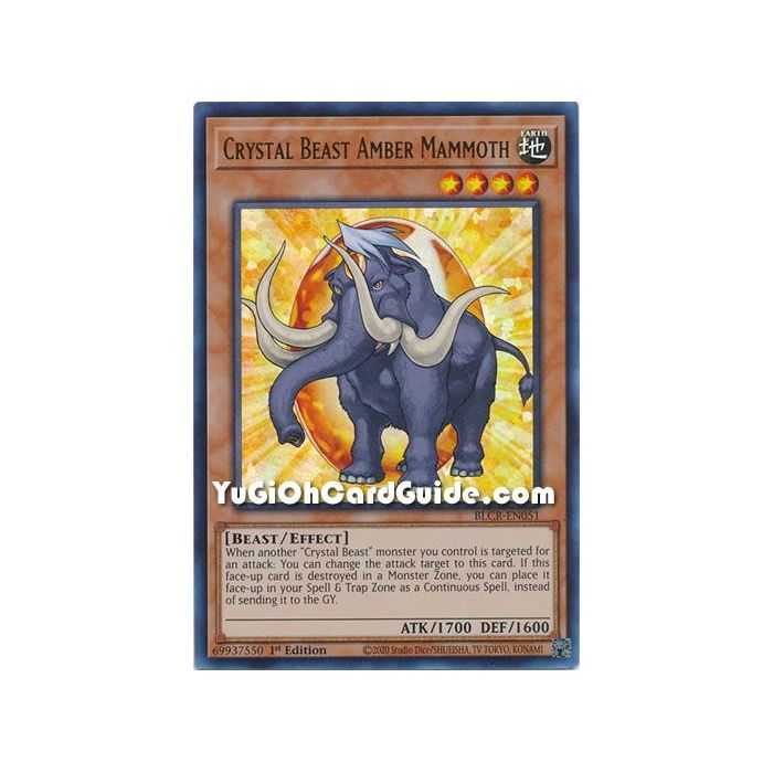 Crystal Beast Amber Mammoth (Ultra Rare) – Battles of Legend Crystal Revenge | Carta YUGIOH en México