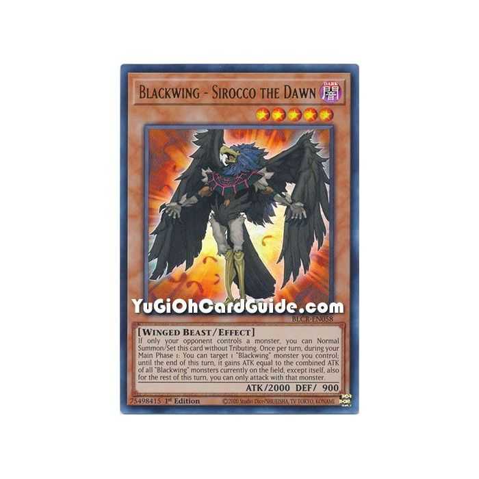 Blackwing - Sirocco the Dawn (Ultra Rare) – Battles of Legend Crystal Revenge | Carta YUGIOH en México