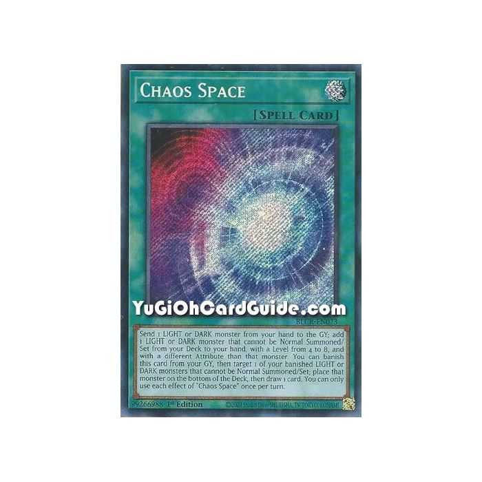 Chaos Space (Secret Rare) – Battles of Legend Crystal Revenge | Carta YUGIOH en México