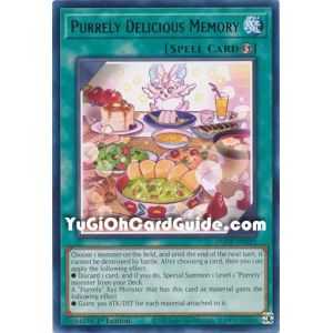 Purrely Delicious Memory (Rare) – Amazing Defenders | Carta YUGIOH en México