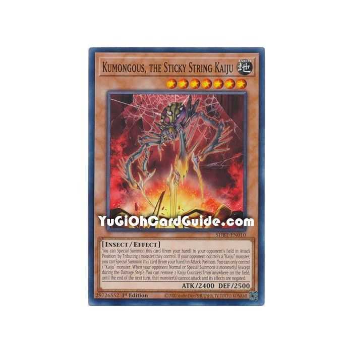 Kumongous, the Sticky String Kaiju (Common) – Beware of Traptrix Structure Deck | Carta YUGIOH en México