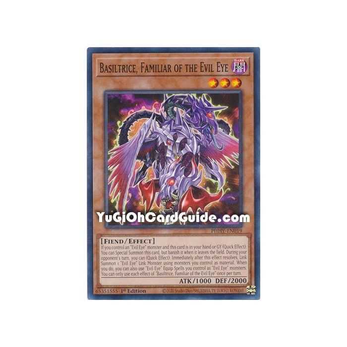 Basiltrice, Familiar of the Evil Eye (Common) – Photon Hipernova | Carta YUGIOH en México