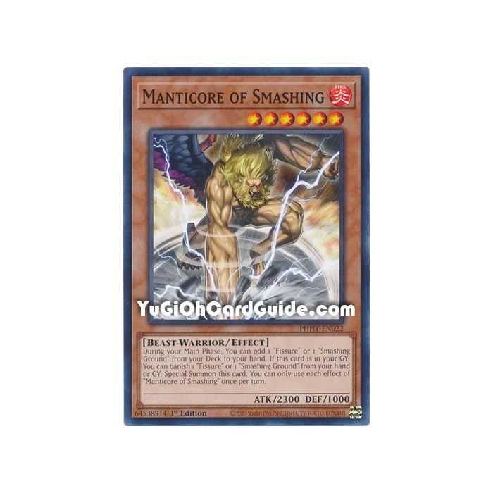 Manticore of Smashing (Common) – Photon Hipernova | Carta YUGIOH en México