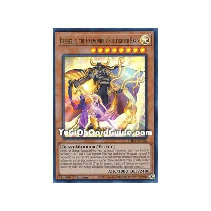 Orphebull the Harmonious Bullfighter Bard (Ultra Rare) – Photon Hipernova | Carta YUGIOH en México