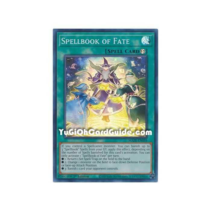 Spellbook of Fate (Super Rare) – Maze of Memories | Carta YUGIOH en México