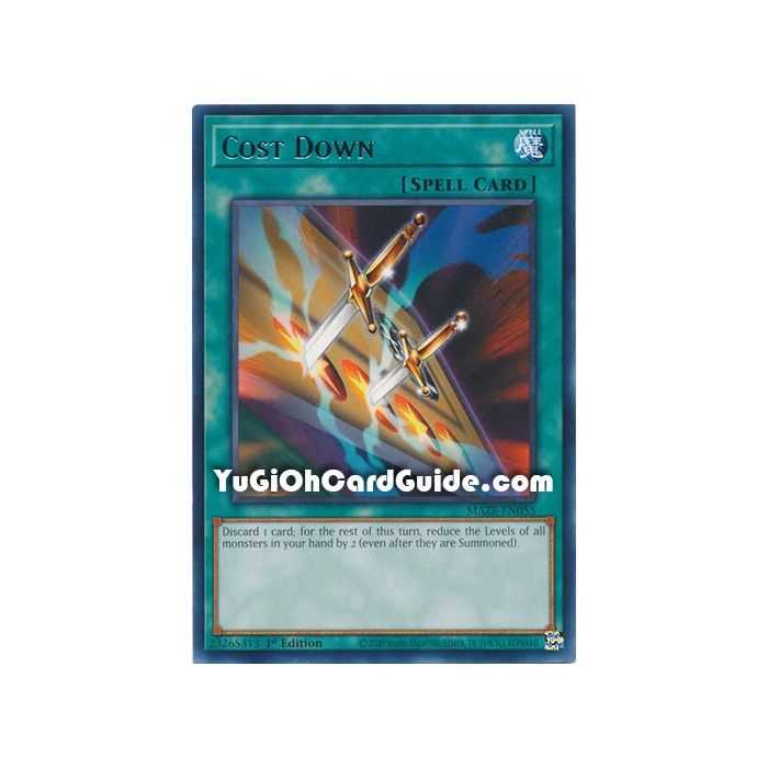Cost Down (Rare) – Maze of Memories | Carta YUGIOH en México