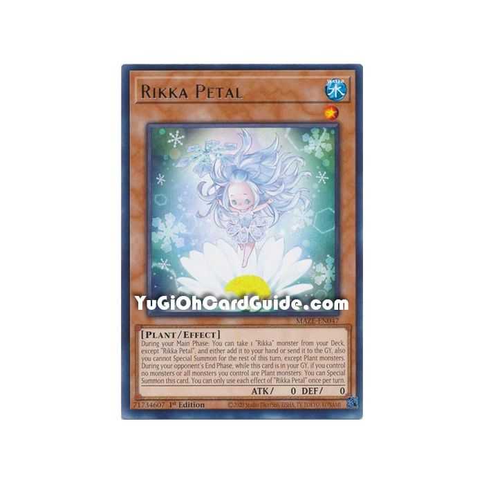 Rikka Petal (Rare) – Maze of Memories | Carta YUGIOH en México
