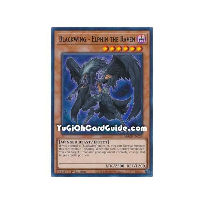 Blackwing - Elphin the Raven (Rare) – Maze of Memories | Carta YUGIOH en México