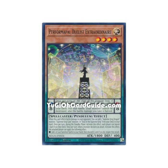 Performapal Duelist Extraordinaire (Rare) – Maze of Memories | Carta YUGIOH en México