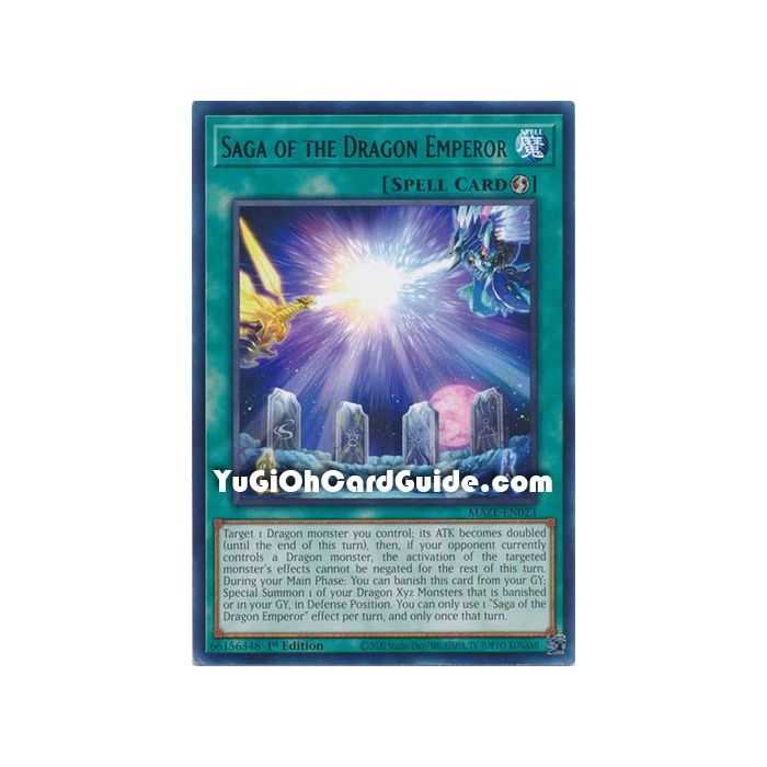 Saga of the Dragon Emperor (Rare) – Maze of Memories | Carta YUGIOH en México