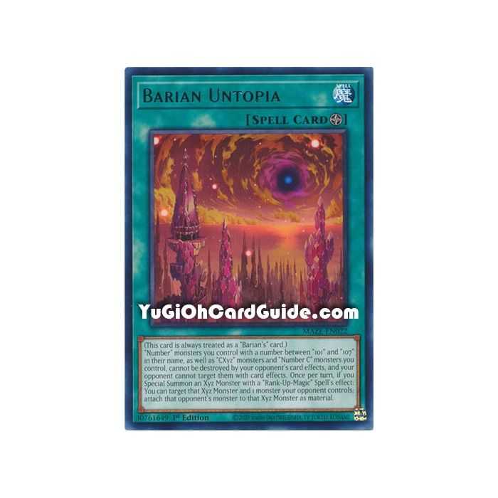 Barian Untopia (Rare) – Maze of Memories | Carta YUGIOH en México