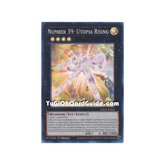 Number 39: Utopia Rising (Super Rare) – Maze of Memories | Carta YUGIOH en México