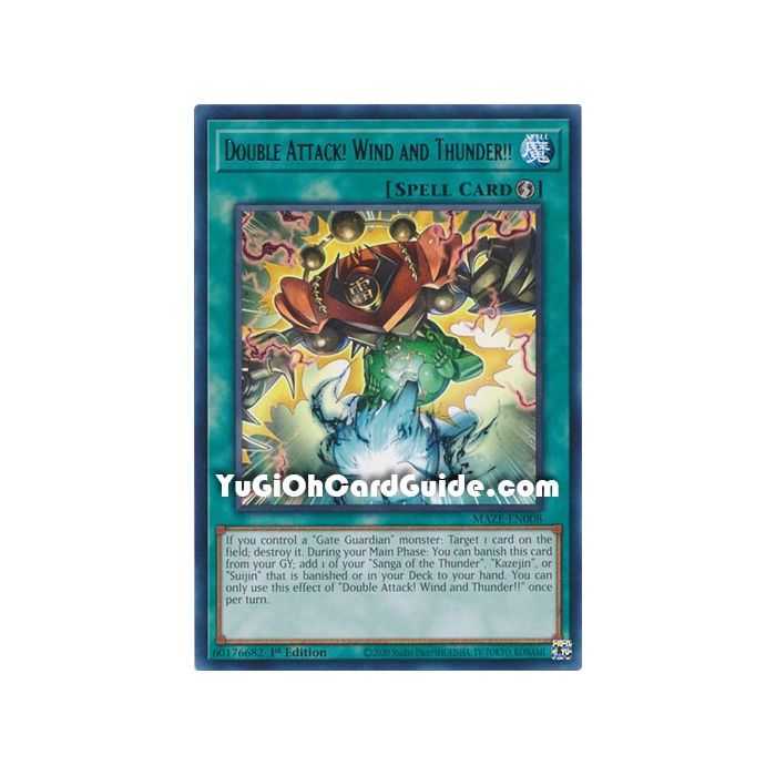 Double Attack! Wind and Thunder!! (Rare) – Maze of Memories | Carta YUGIOH en México