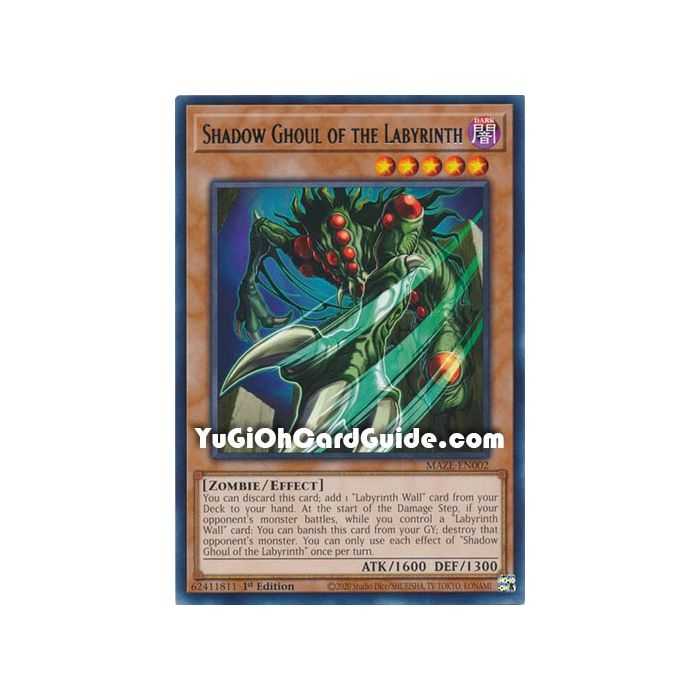 Shadow Ghoul of the Labyrinth (Rare) – Maze of Memories | Carta YUGIOH en México