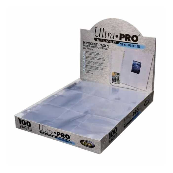 Hojas para Carpeta 9 Espacios Ultra-Pro Silver C/100