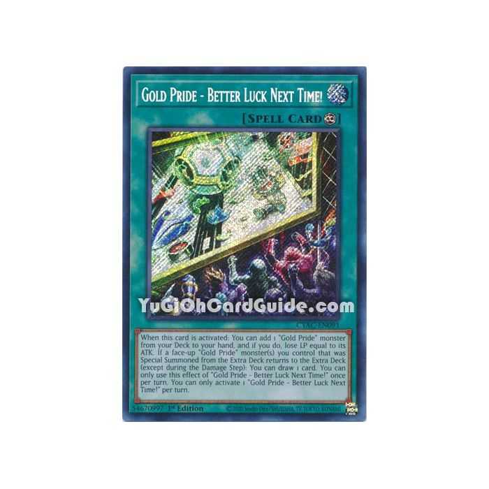 Gold Pride - Better Luck Next Time! (Secret Rare)