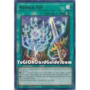 Runick Tip (Collector Rare) – Tactical Masters | Carta YUGIOH en México