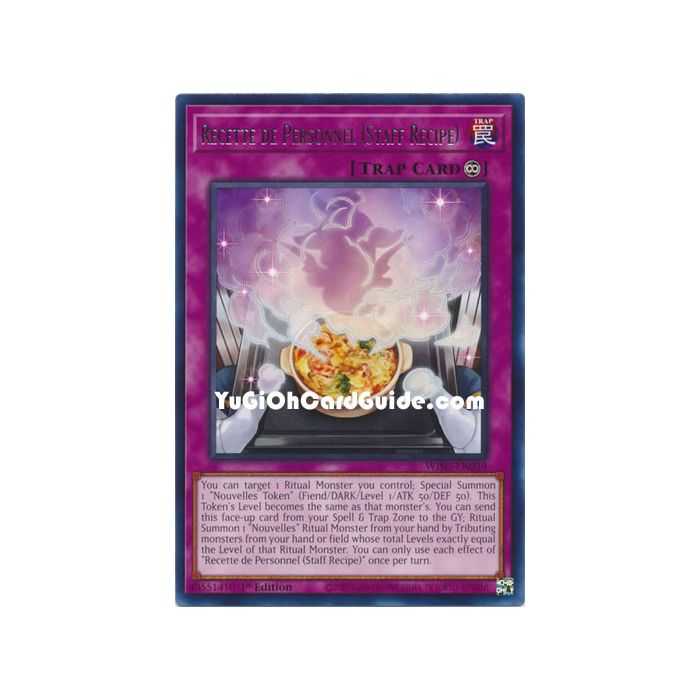 Recette de Personnel (Staff Recipe) (Rare) – Wild Survivors | Carta YUGIOH en México