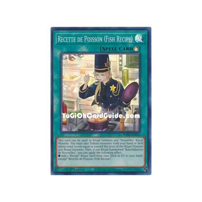 Recette de Poisson (Fish Recipe) (Super Rare) – Wild Survivors | Carta YUGIOH en México