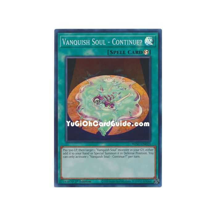 Vanquish Soul - Continue? (Super Rare) – Wild Survivors | Carta YUGIOH en México