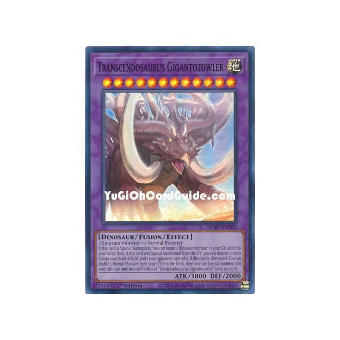 Transcendosaurus Gigantozowler (Super Rare) – Wild Survivors | Carta YUGIOH en México