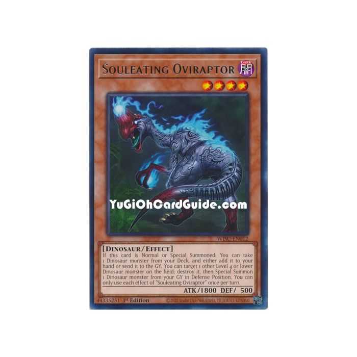 Souleating Oviraptor (Rare) – Wild Survivors | Carta YUGIOH en México