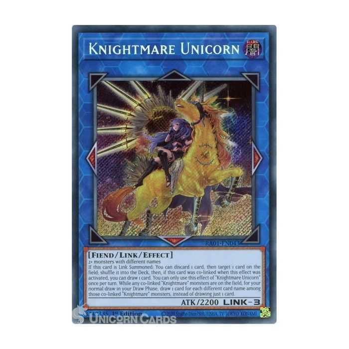 Knightmare Unicorn (Alternative Art) (Quarter Century Secret Rare) – 25th Anniversary Rarity Collection | Carta YUGIOH en México