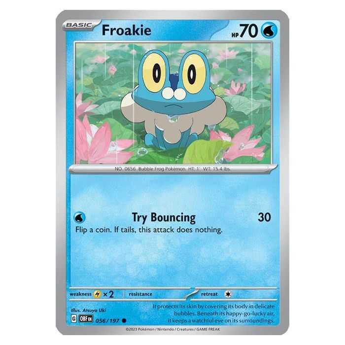 Froakie (Common/Reverse Holofoil) – SV3 Obsidian Flames | Carta POKEMON en México