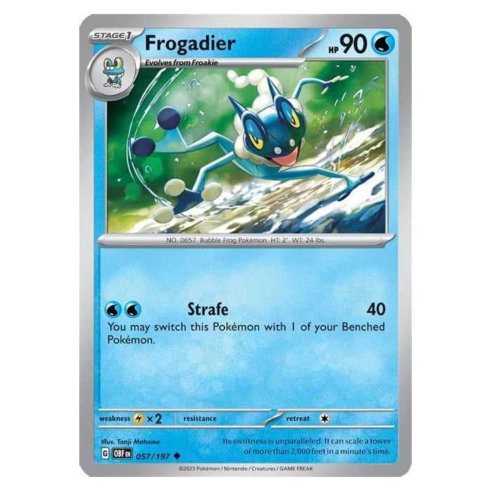 Frogadier (Uncommon/Reverse Holofoil) – SV3 Obsidian Flames | Carta POKEMON en México