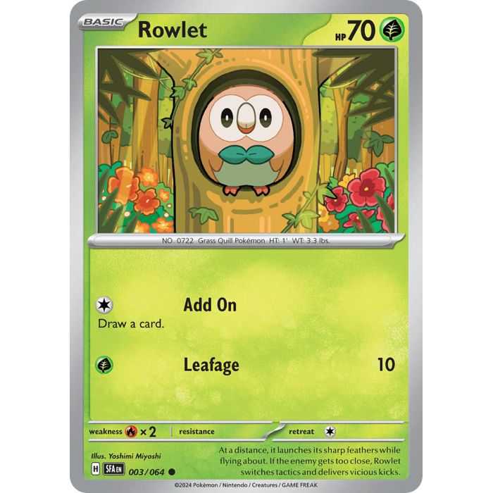Rowlet (Common/Reverse Holofoil) – SV6.5 Shrouded Fable | Carta POKEMON en México