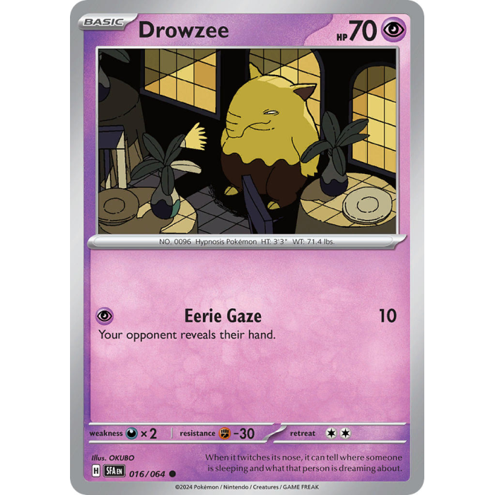 Drowzee (Common/Reverse Holofoil) – SV6.5 Shrouded Fable | Carta POKEMON en México