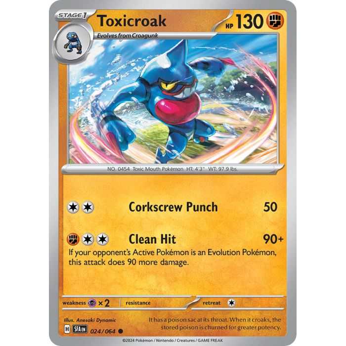 Toxicroak (Common/Reverse Holofoil) – SV6.5 Shrouded Fable | Carta POKEMON en México