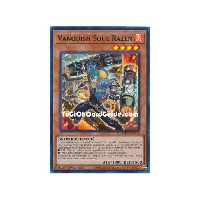 Vanquish Soul Razen (Collector Rare) – Wild Survivors | Carta YUGIOH en México